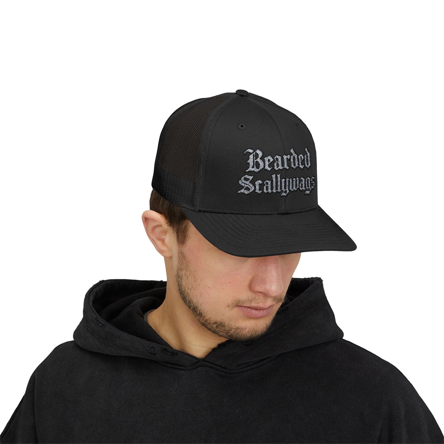 Bearded Scallywags Snapback Trucker Cap - Stylish Hat for Pirates and Adventurers