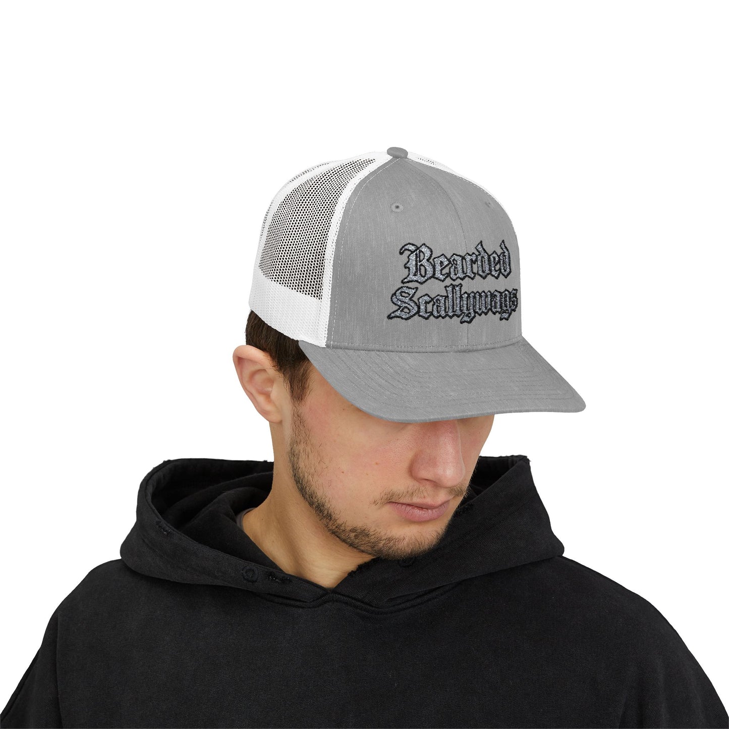 Bearded Scallywags Snapback Trucker Cap - Stylish Hat for Pirates and Adventurers