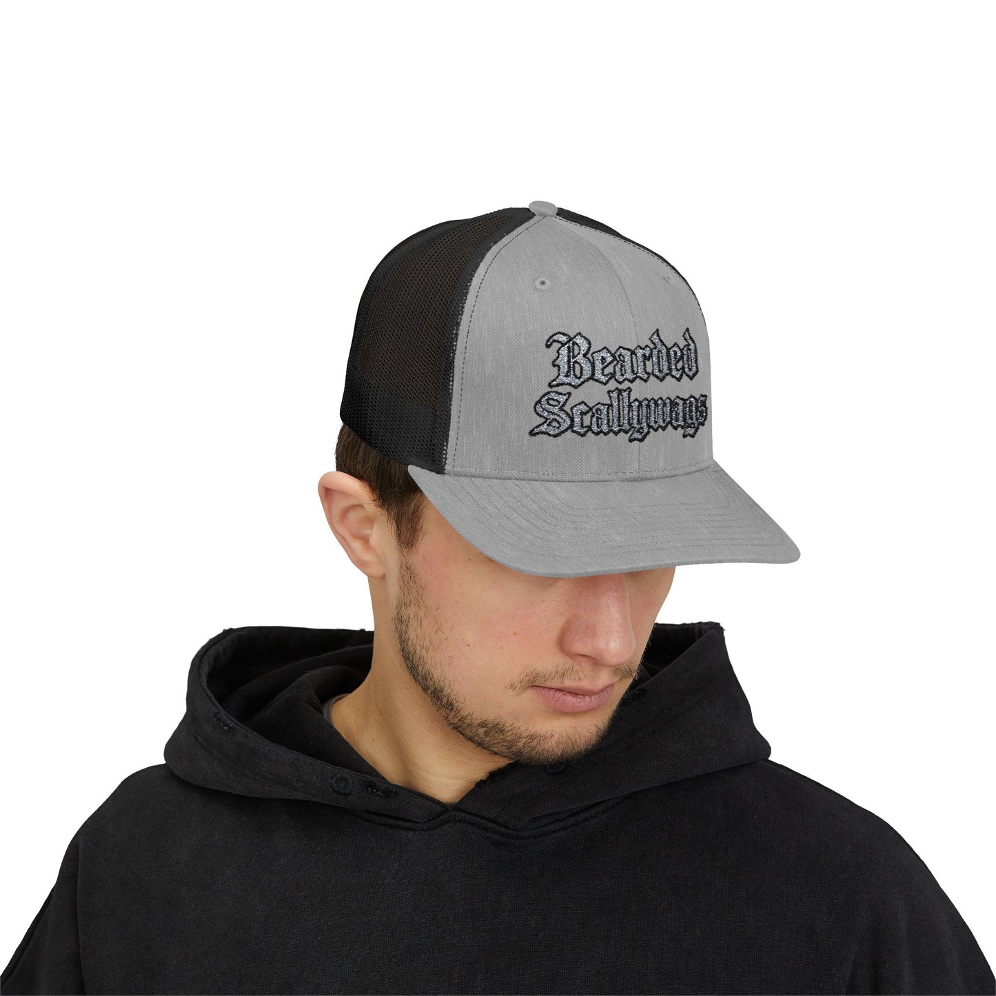 Bearded Scallywags Snapback Trucker Cap - Stylish Hat for Pirates and Adventurers