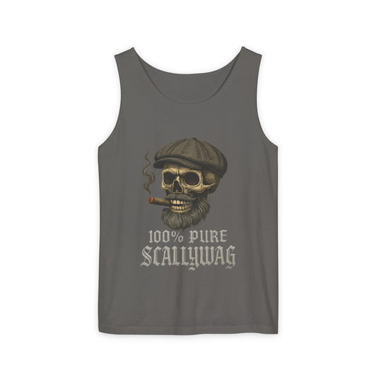 Skull and Smoke Tank Top, Unisex, Casual Wear, Summer Apparel, Cool Gift for Dads, Pirate Theme, Unique Party Shirt, Beachwear