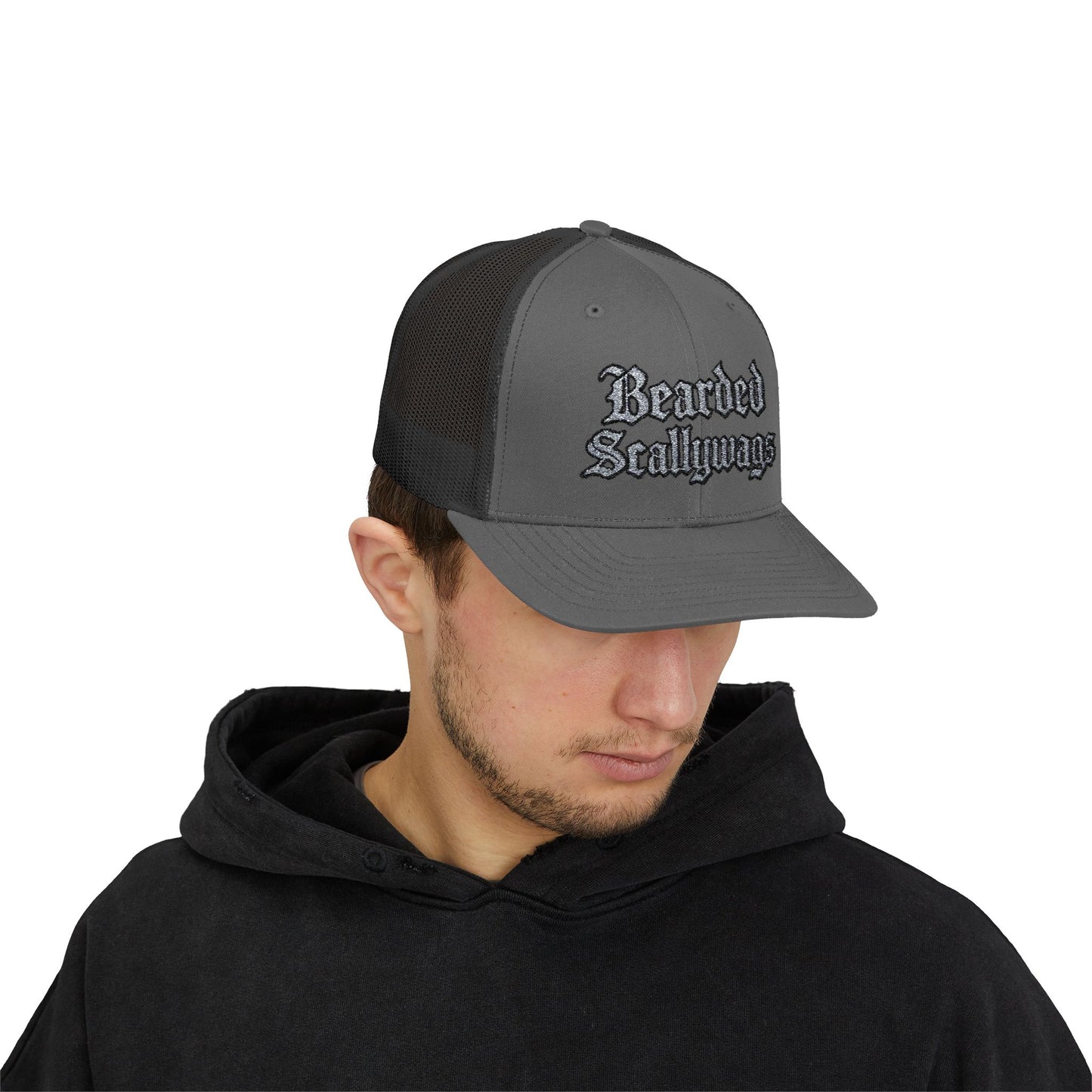 Bearded Scallywags Snapback Trucker Cap - Stylish Hat for Pirates and Adventurers
