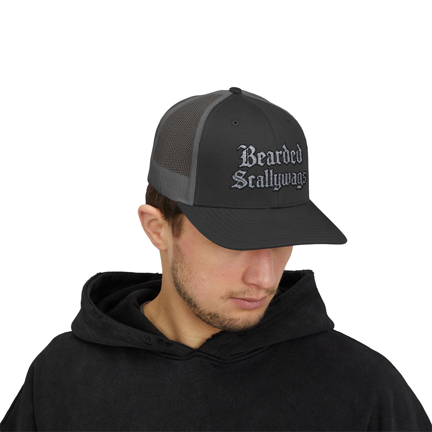 Bearded Scallywags Snapback Trucker Cap - Stylish Hat for Pirates and Adventurers