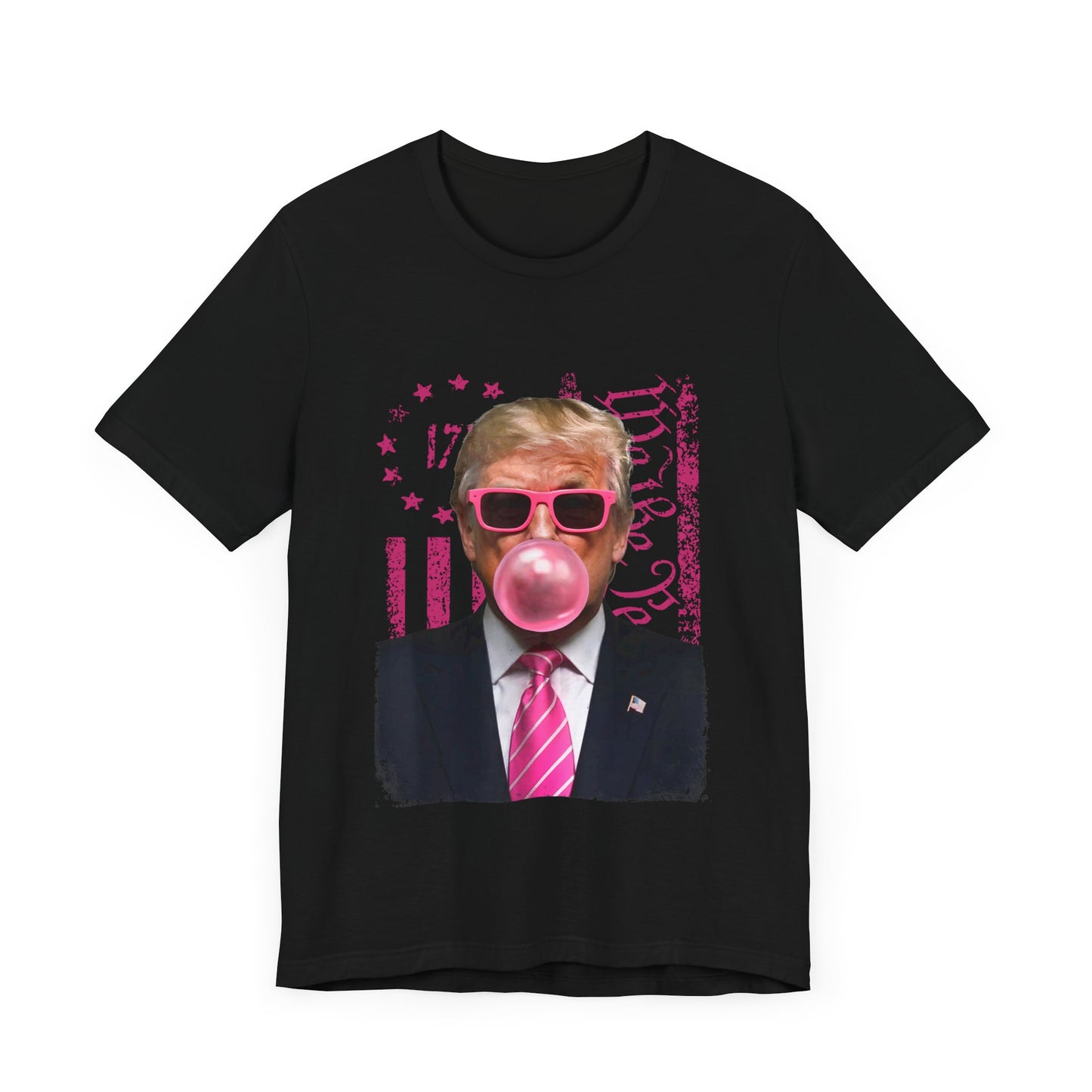 Retro Political Humor Unisex Tee - Bubblegum Trump Design