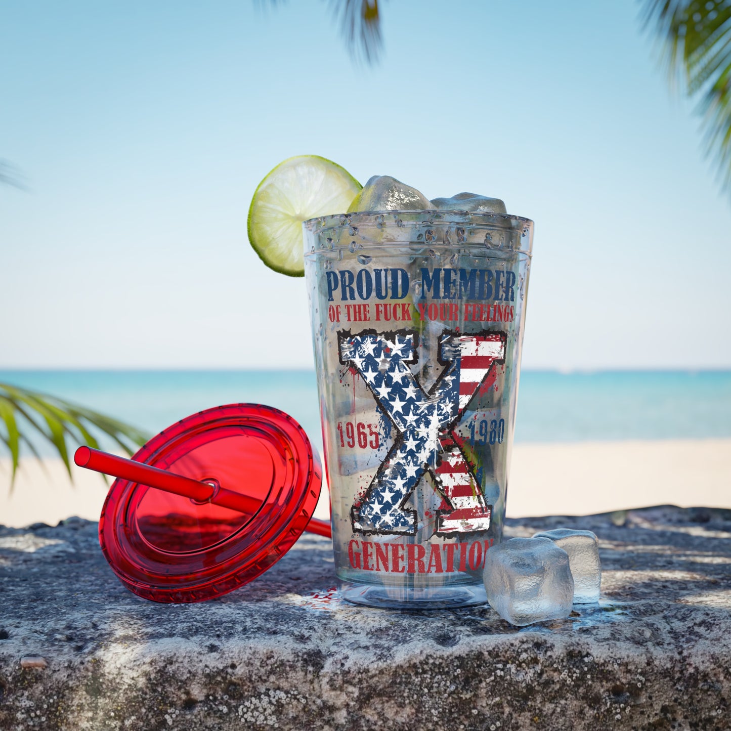 Sunsplash Tumbler with Straw, 16oz