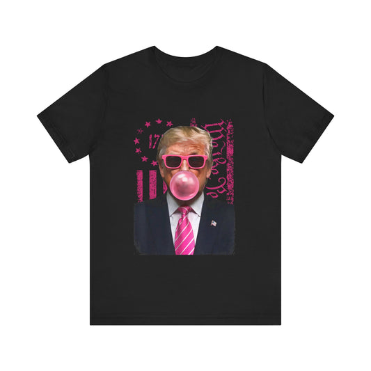 Retro Political Humor Unisex Tee - Bubblegum Trump Design