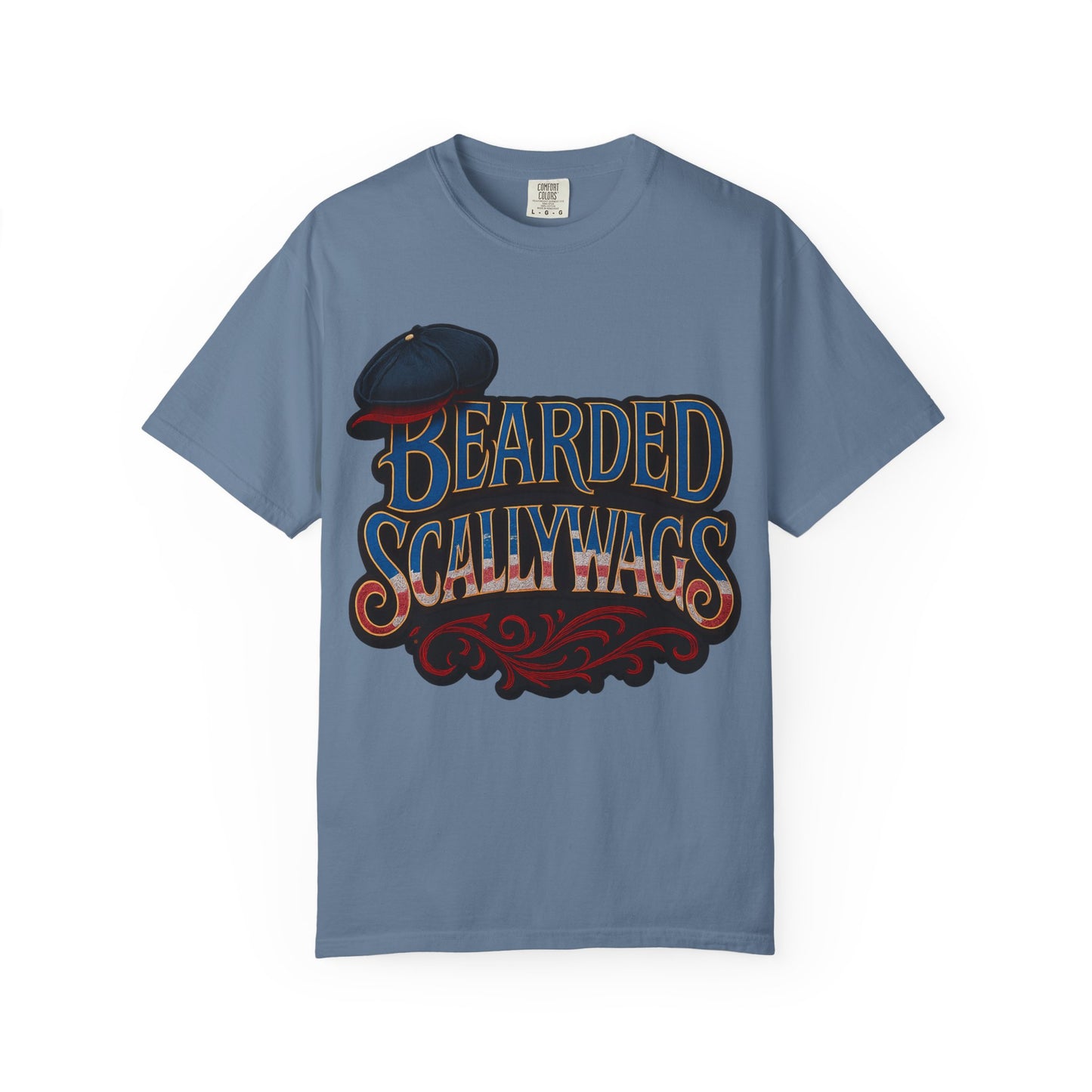 Bearded Scallywags 4th July T-Shirt, Unisex Graphic Tee, Casual Wear, Gift for Beard Lovers, Vintage Style Clothing, Pirate Theme Shirt