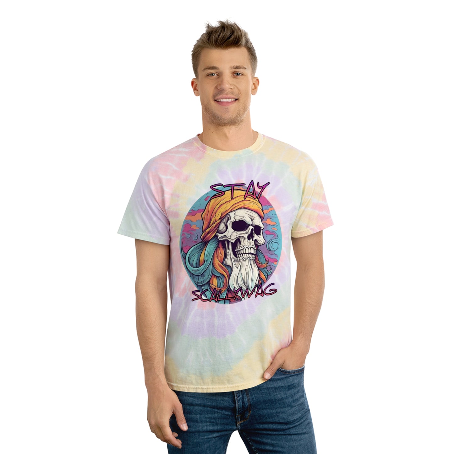 Stay Scallywag Tie-Dye Tee, Spiral