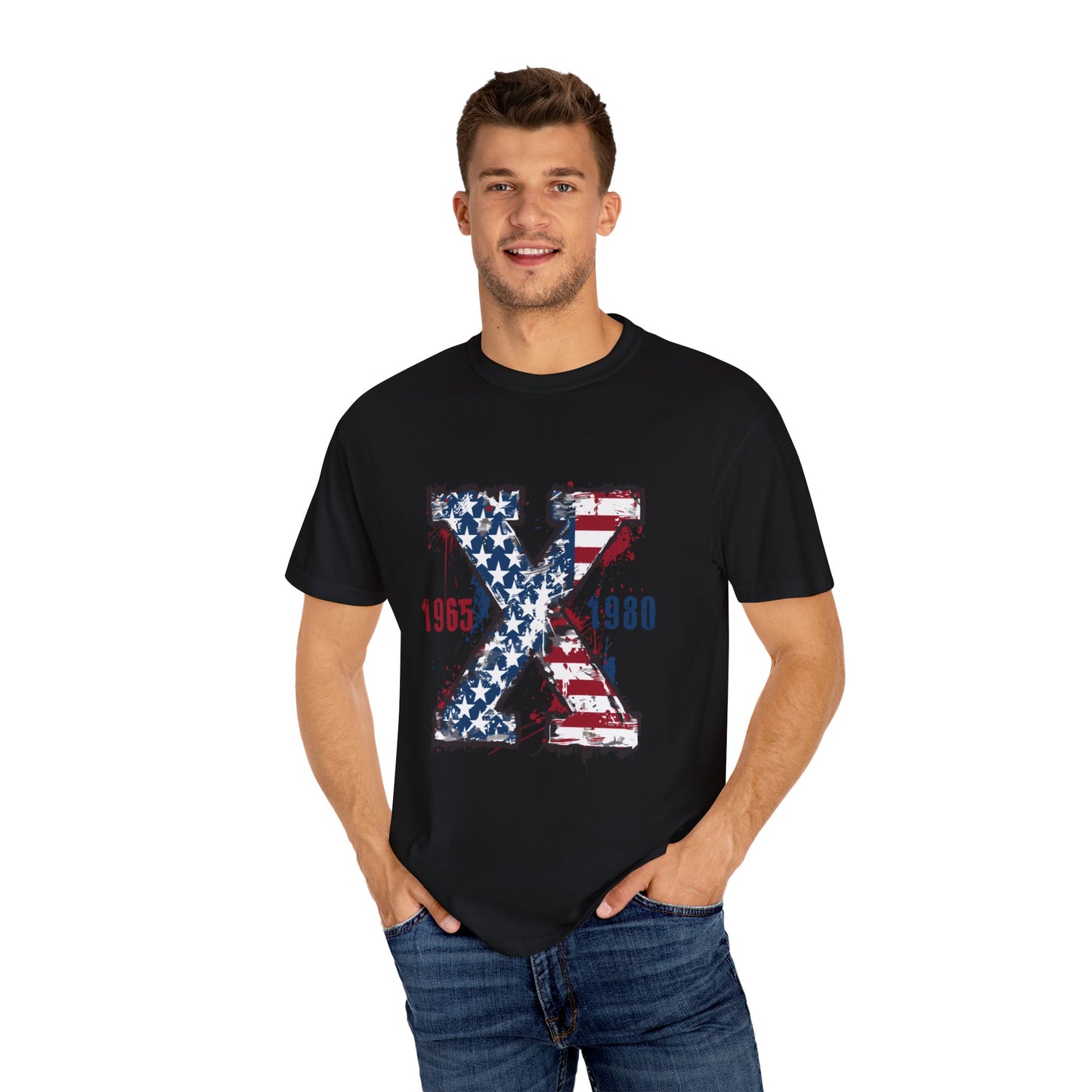 GenX  American Flag Unisex T-Shirt - 1965 1980
