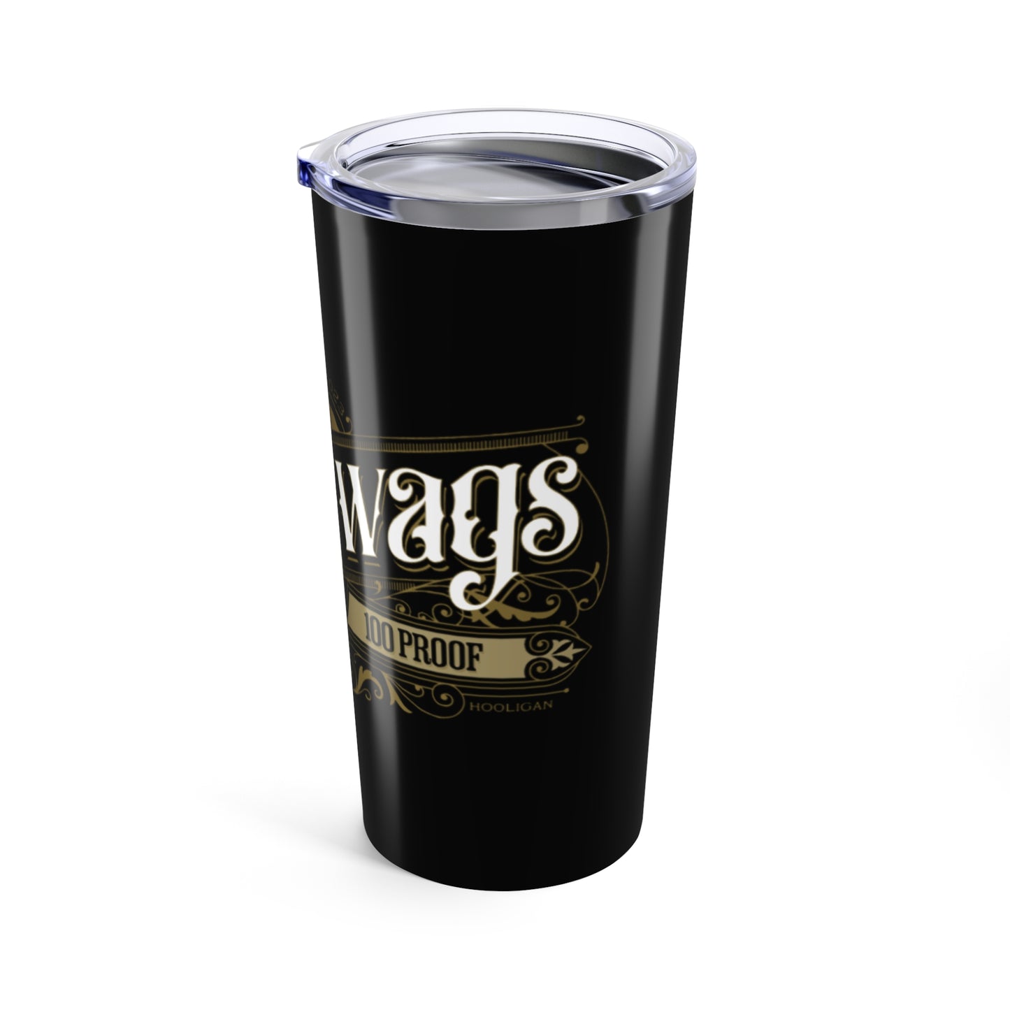 Elegant Black 20oz Tumbler with Gold Design - Perfect for Coffee Lovers and Gifts