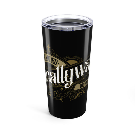 Elegant Black 20oz Tumbler with Gold Design - Perfect for Coffee Lovers and Gifts