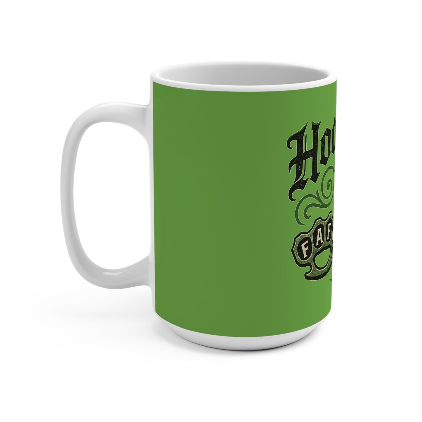 Hooligan Mug, Green Whiskey Cup, Irish Celebration Drinkware, Funny Gift for Fools, Party or Home Decor