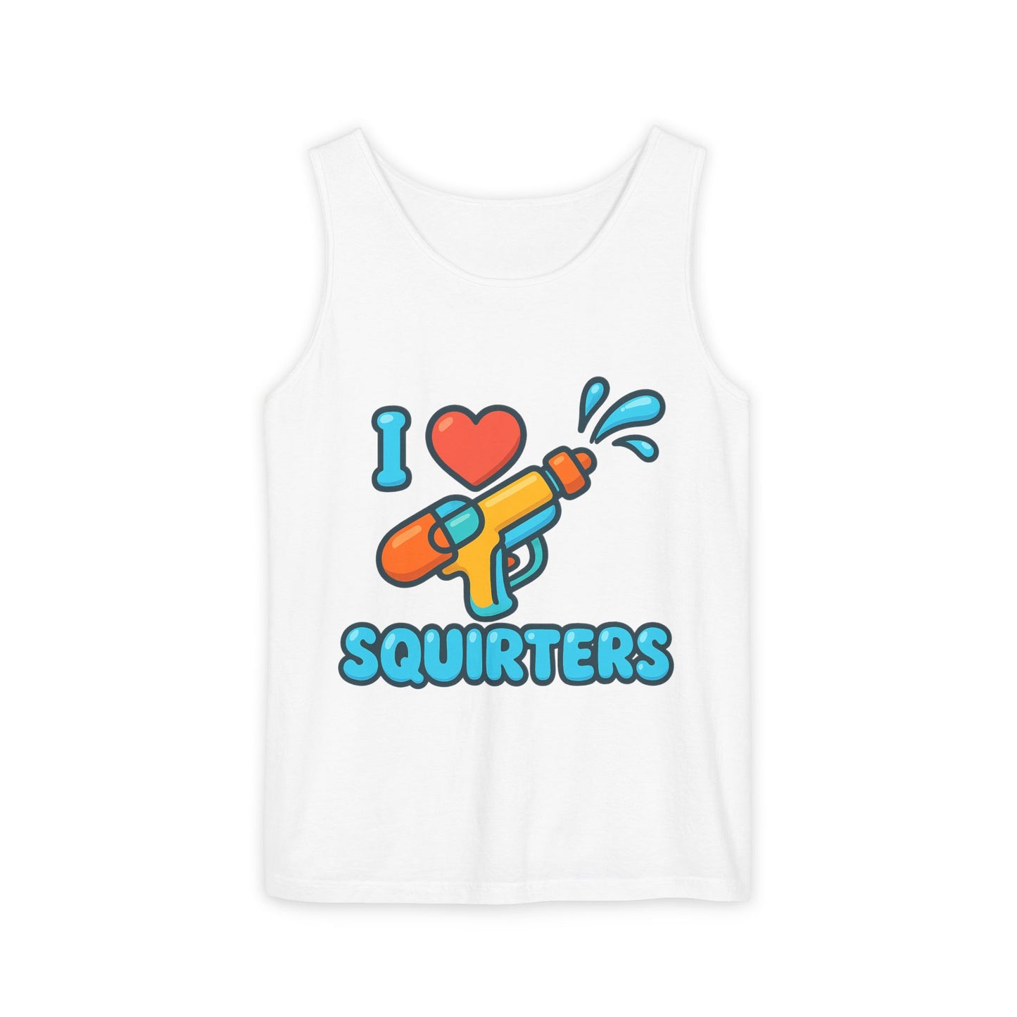 Squirters Unisex Tank Top, Summer Tee, Outdoor Apparel, Beachwear, Gift for Him/Her, Water Fight T-Shirt