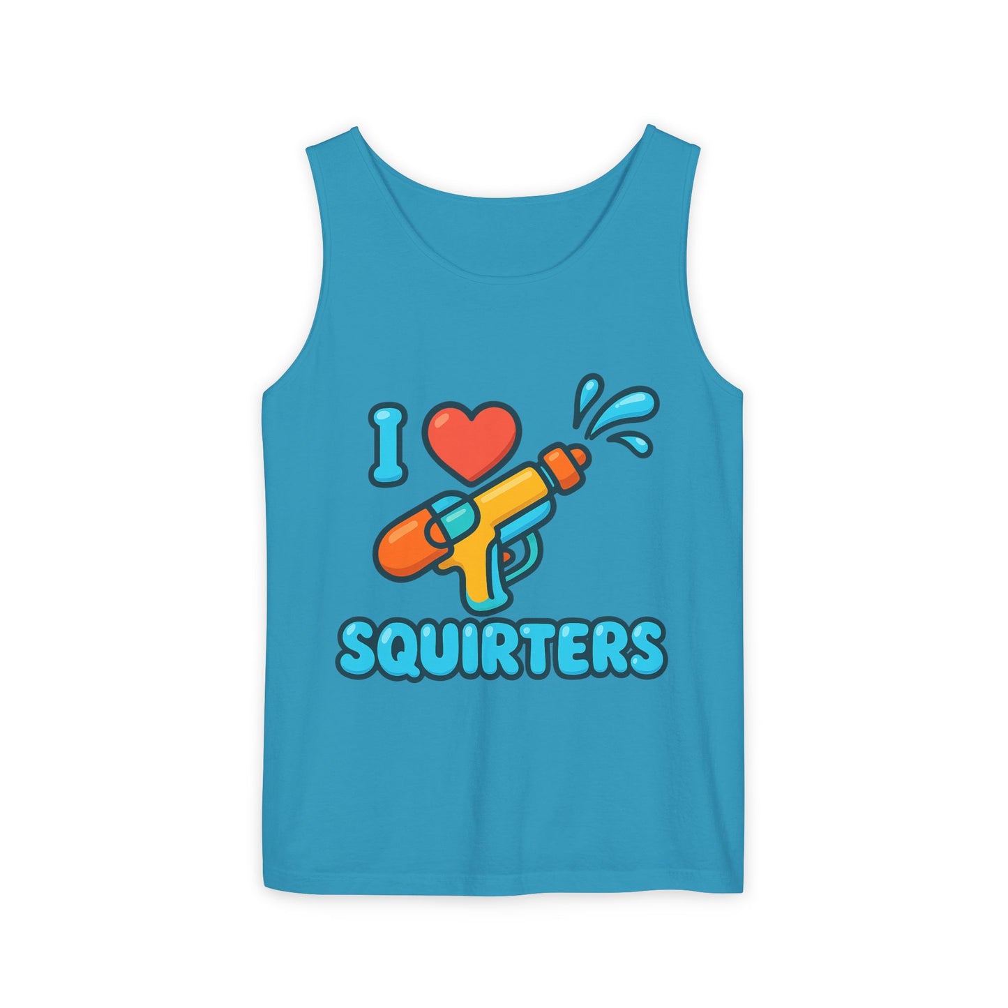 Squirters Unisex Tank Top, Summer Tee, Outdoor Apparel, Beachwear, Gift for Him/Her, Water Fight T-Shirt