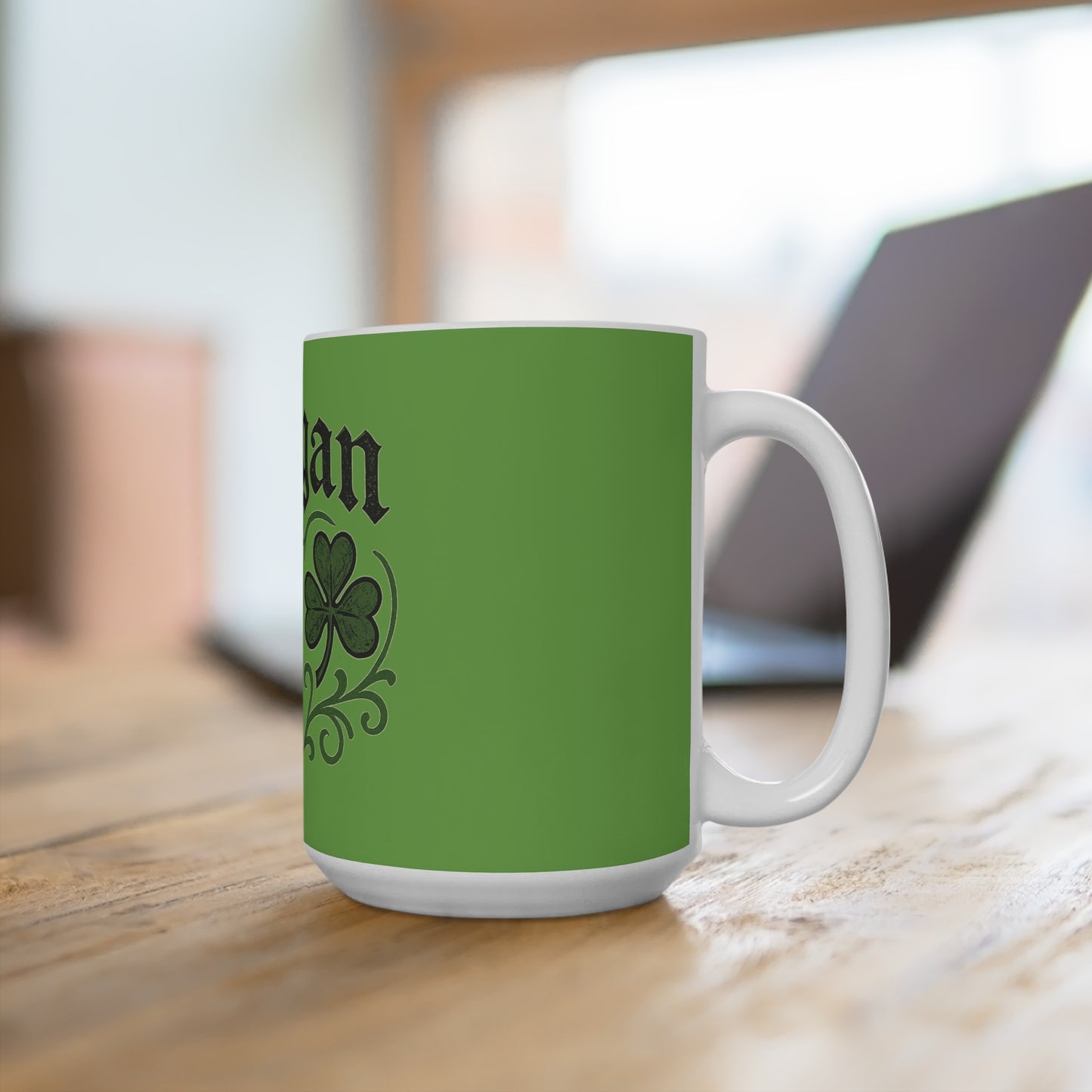 Hooligan Mug, Green Whiskey Cup, Irish Celebration Drinkware, Funny Gift for Fools, Party or Home Decor