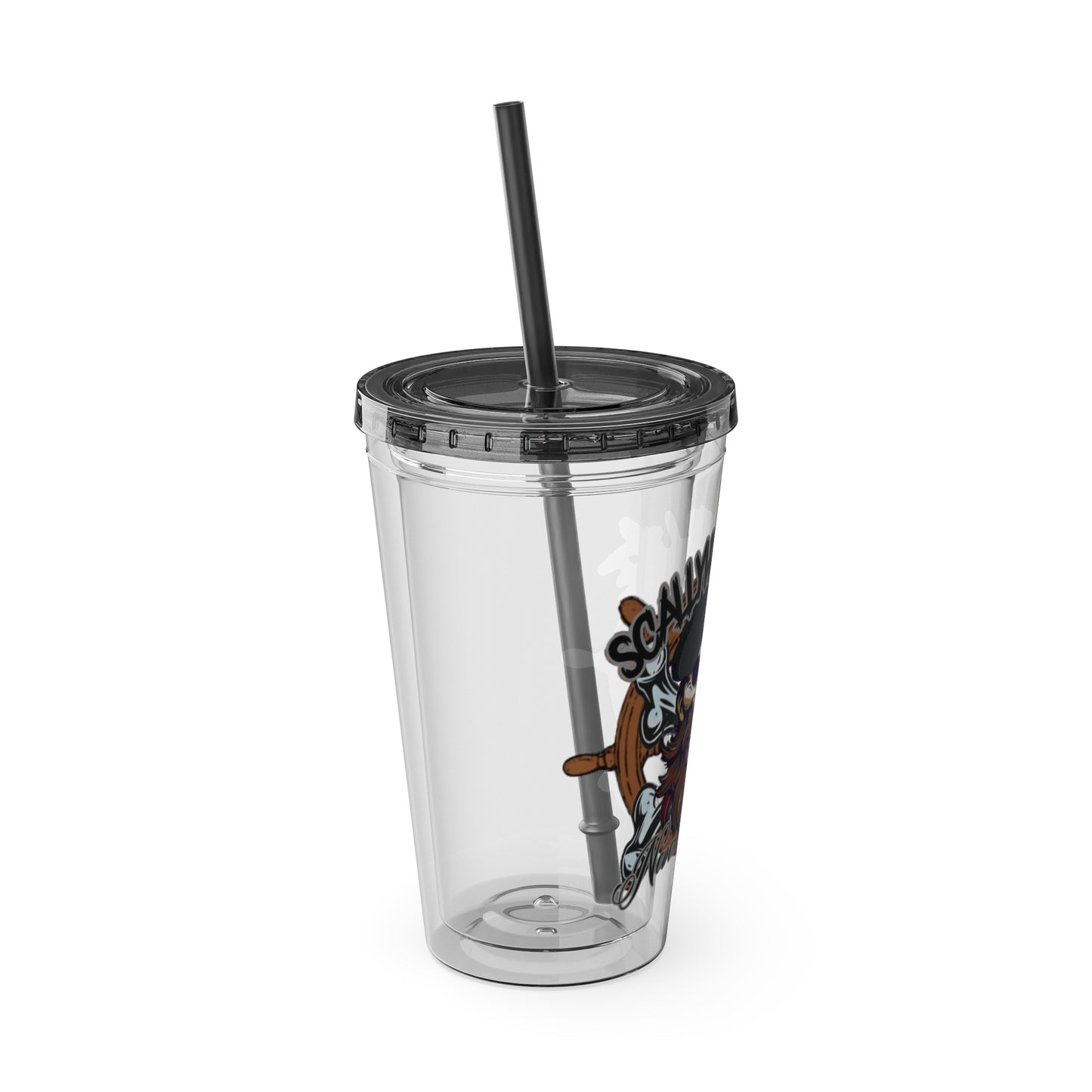 Never Say Die Sunsplash Tumbler with Straw, 16oz