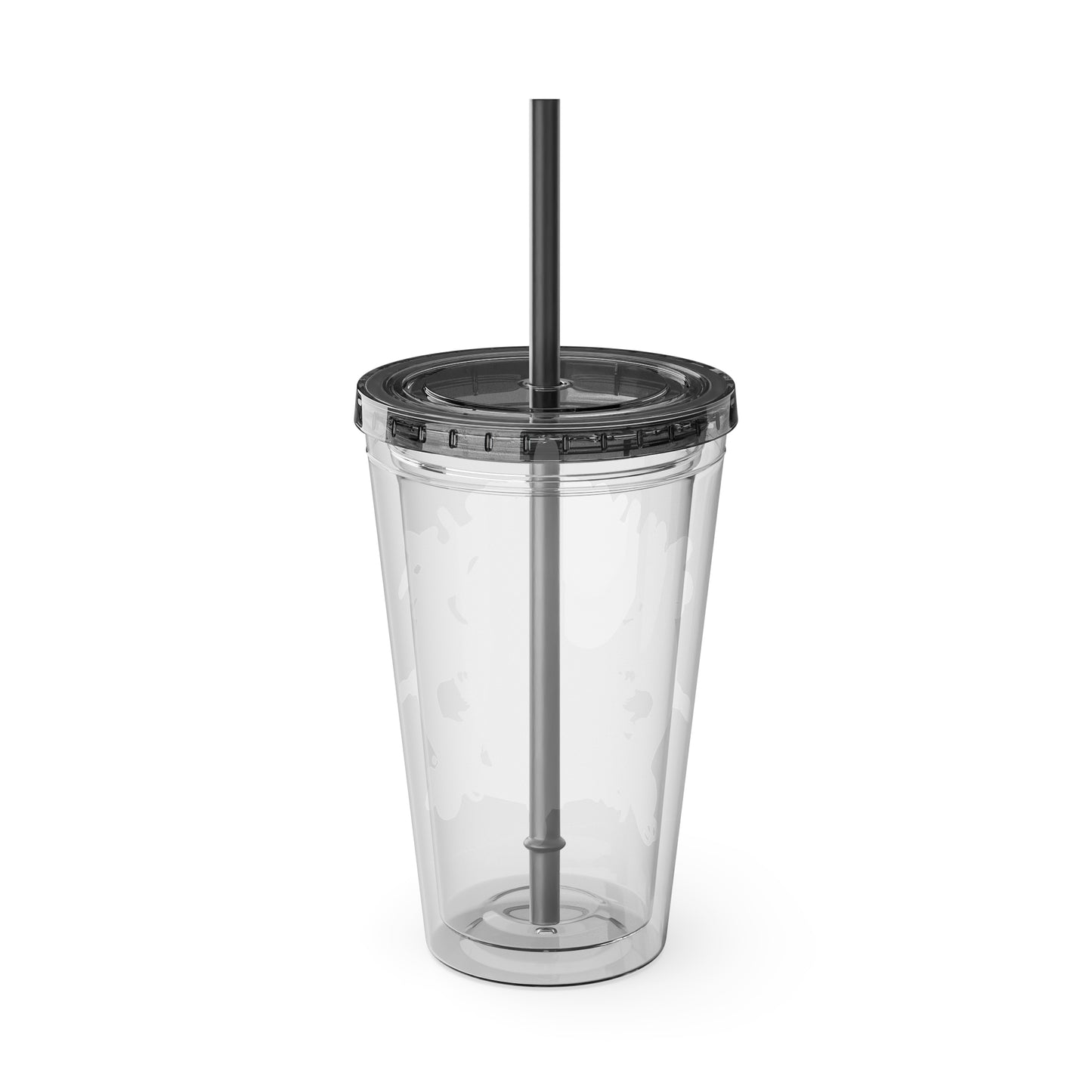 Never Say Die Sunsplash Tumbler with Straw, 16oz